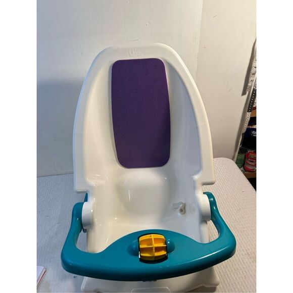 The First Years Reclining Baby Bath Vintage White Purple Green - Picture 3 of 8